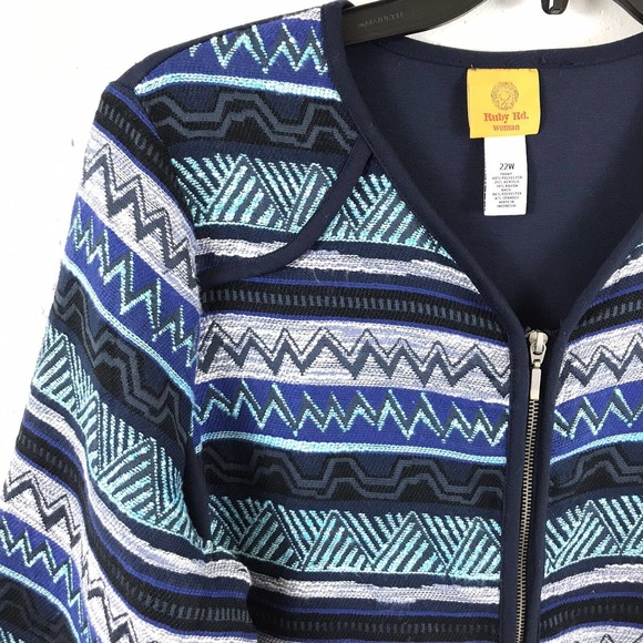 Ruby Rd. Zipper Sweater Jacket - Picture 2 of 6